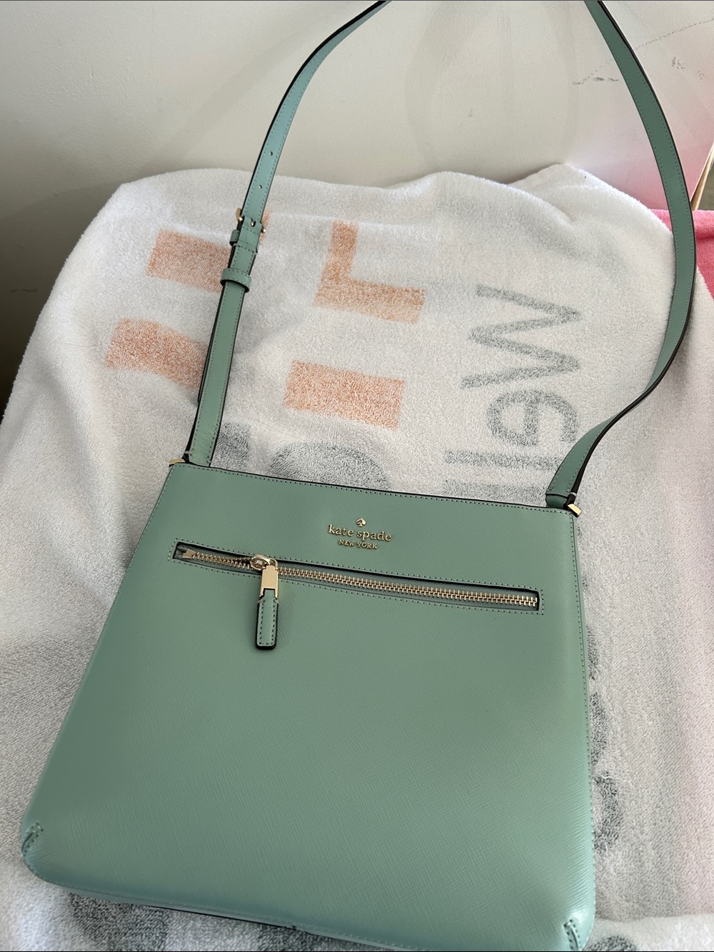 kate spade Mint Green Crossbody with Gold Hardware